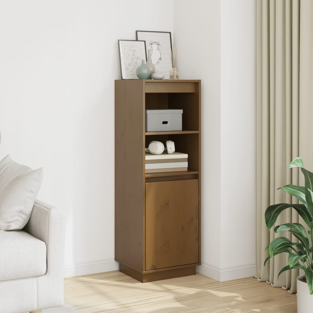 Buffet haut Marron miel 37x34x110 cm Bois massif de pin - XIOS