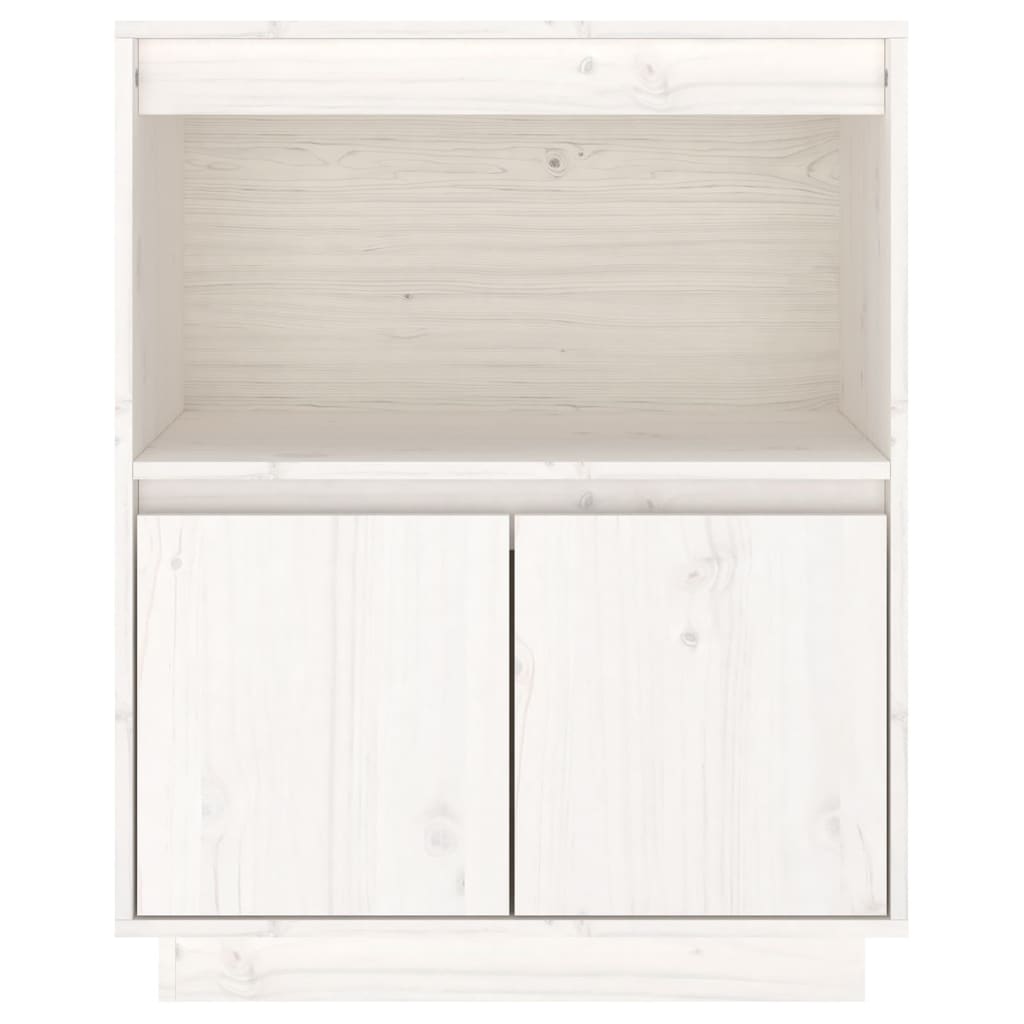 Buffet Blanc 60x34x75 cm Bois massif de pin - XIOS
