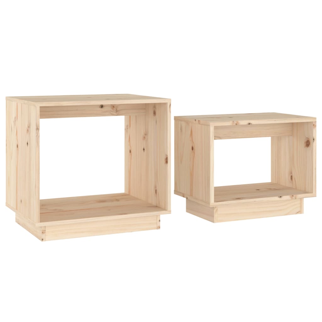 Tables basses gigognes 2 pcs Bois de pin massif - XIOS