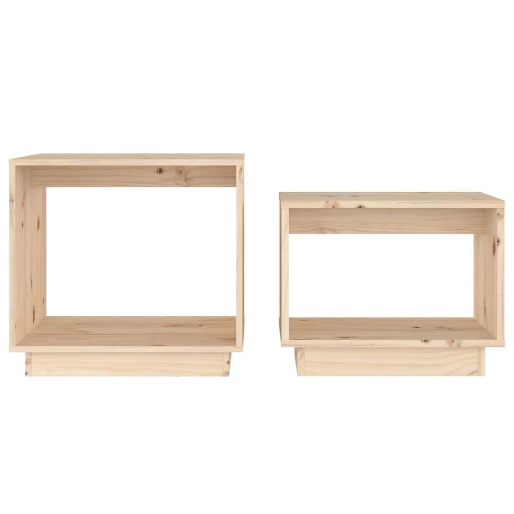 Tables basses gigognes 2 pcs Bois de pin massif - XIOS