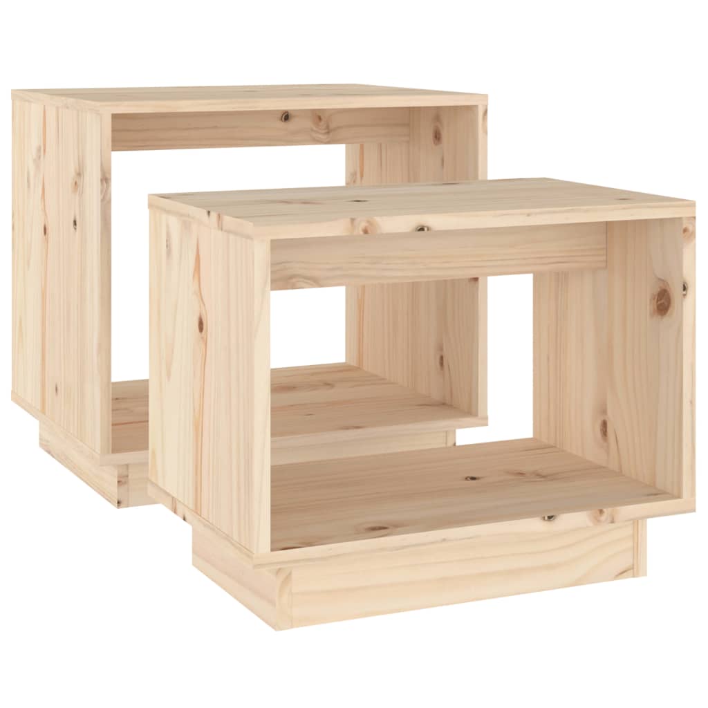 Tables basses gigognes 2 pcs Bois de pin massif - XIOS