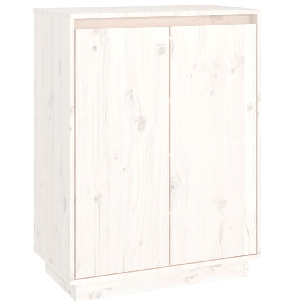 Armoire à chaussures Blanc 60x35x80 cm Bois de pin massif - XIOS