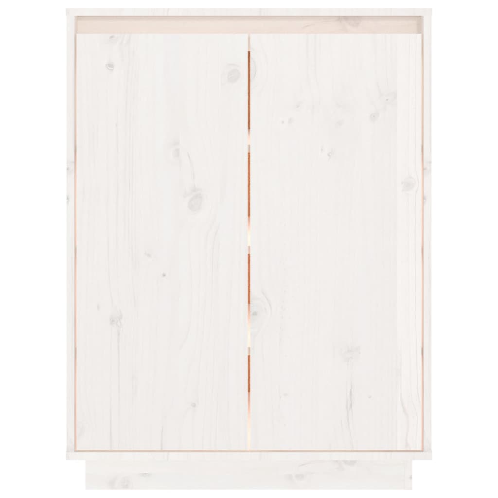 Armoire à chaussures Blanc 60x35x80 cm Bois de pin massif - XIOS