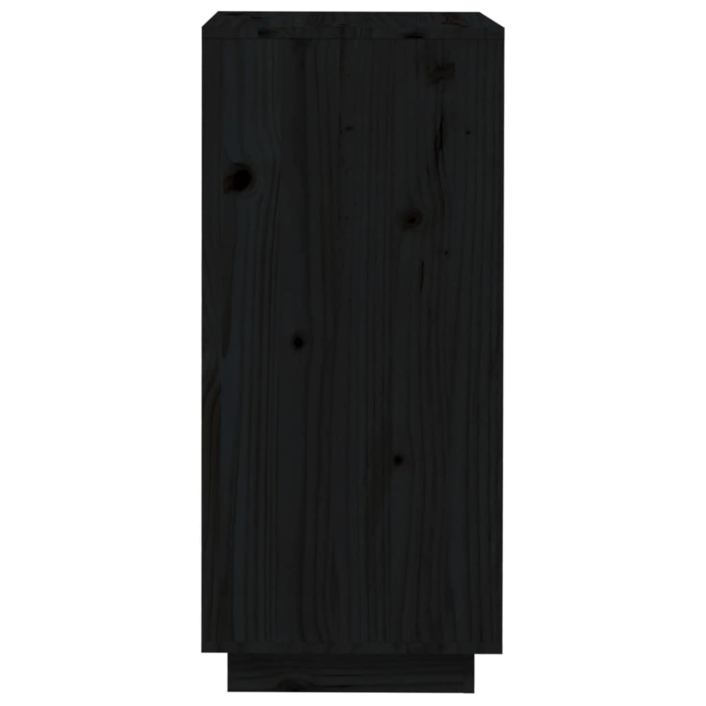 Armoire à chaussures Noir 35x35x80 cm Bois de pin massif - XIOS