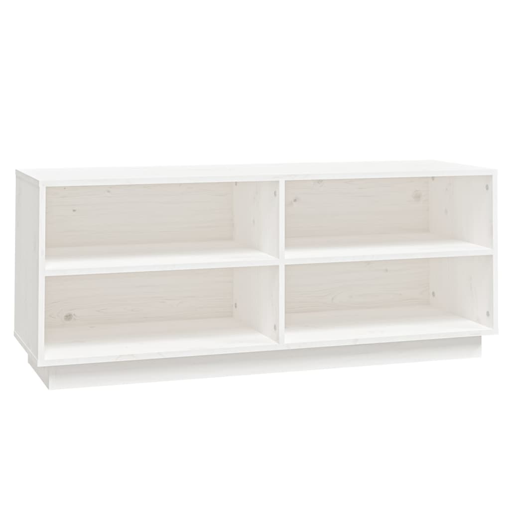 Armoire à chaussures Blanc 110x34x45 cm Bois de pin massif - XIOS