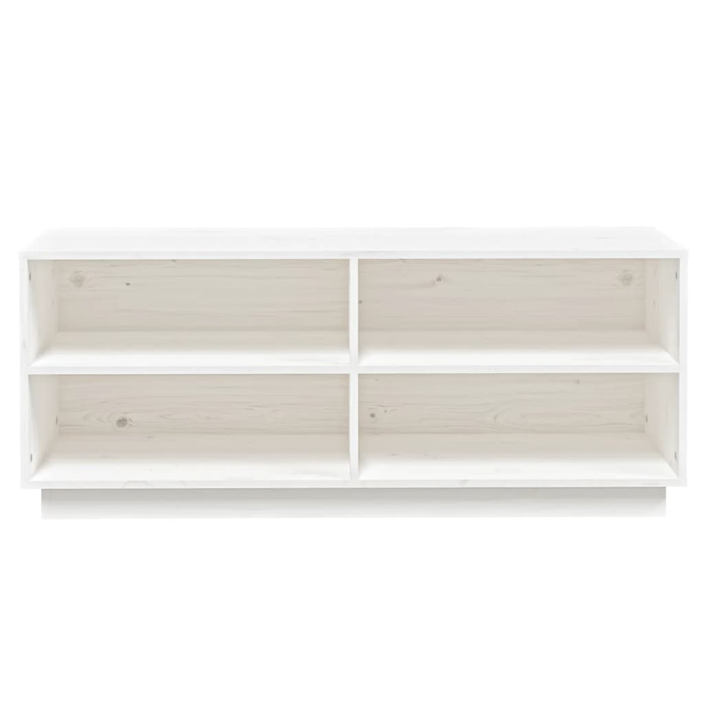 Armoire à chaussures Blanc 110x34x45 cm Bois de pin massif - XIOS