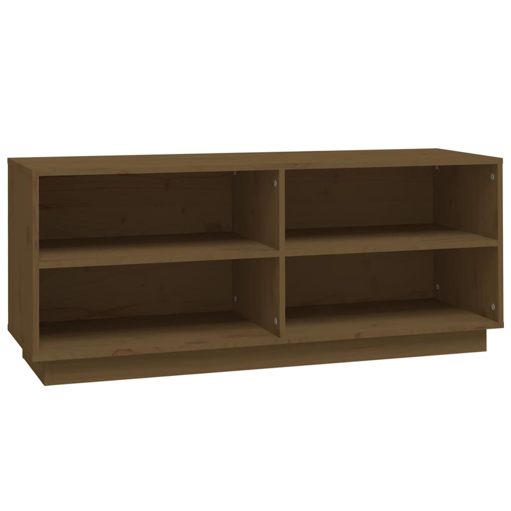Armoire à chaussures Marron miel 110x34x45cm Bois de pin massif - XIOS