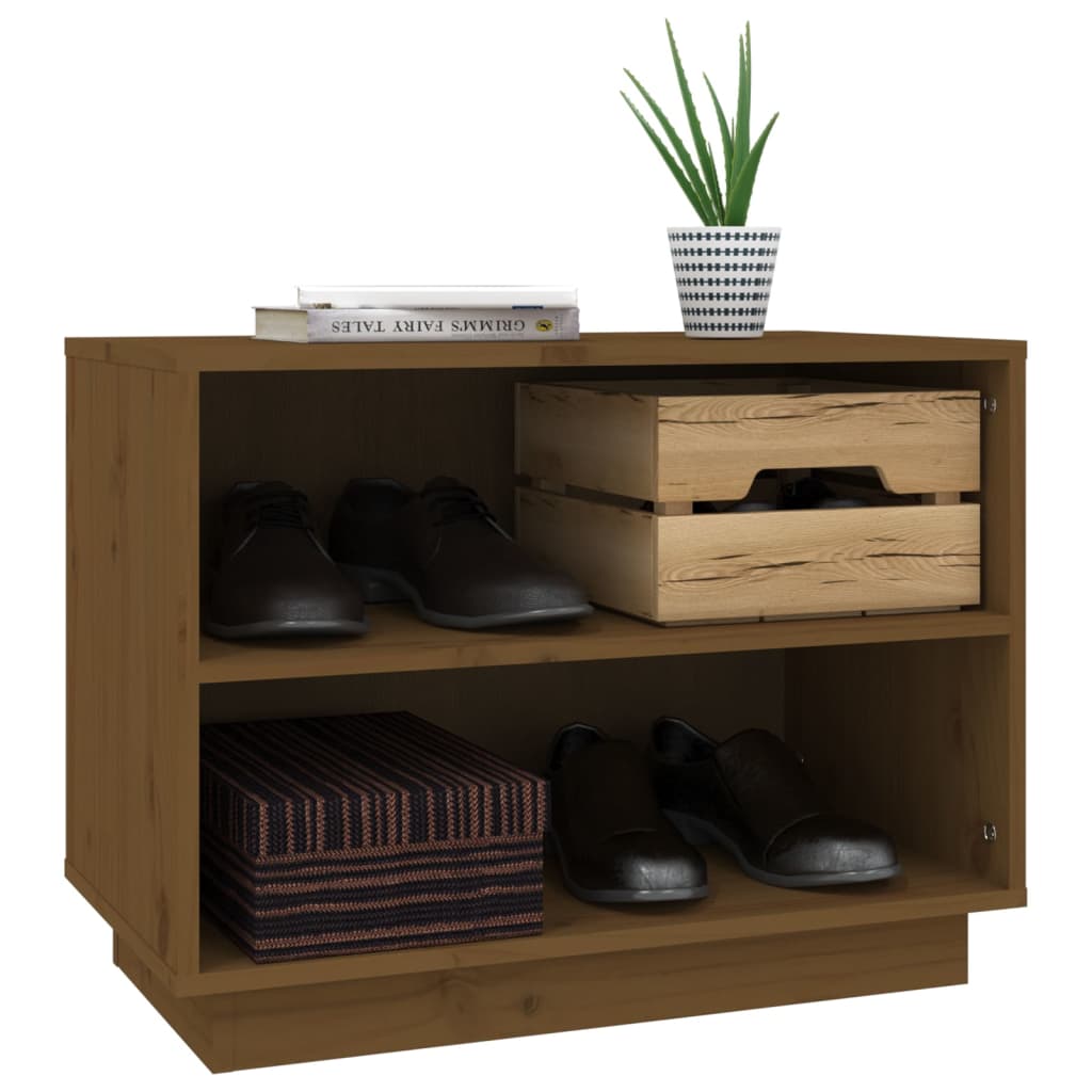 Armoire à chaussures Marron miel 60x34x45 cm Bois de pin massif - XIOS