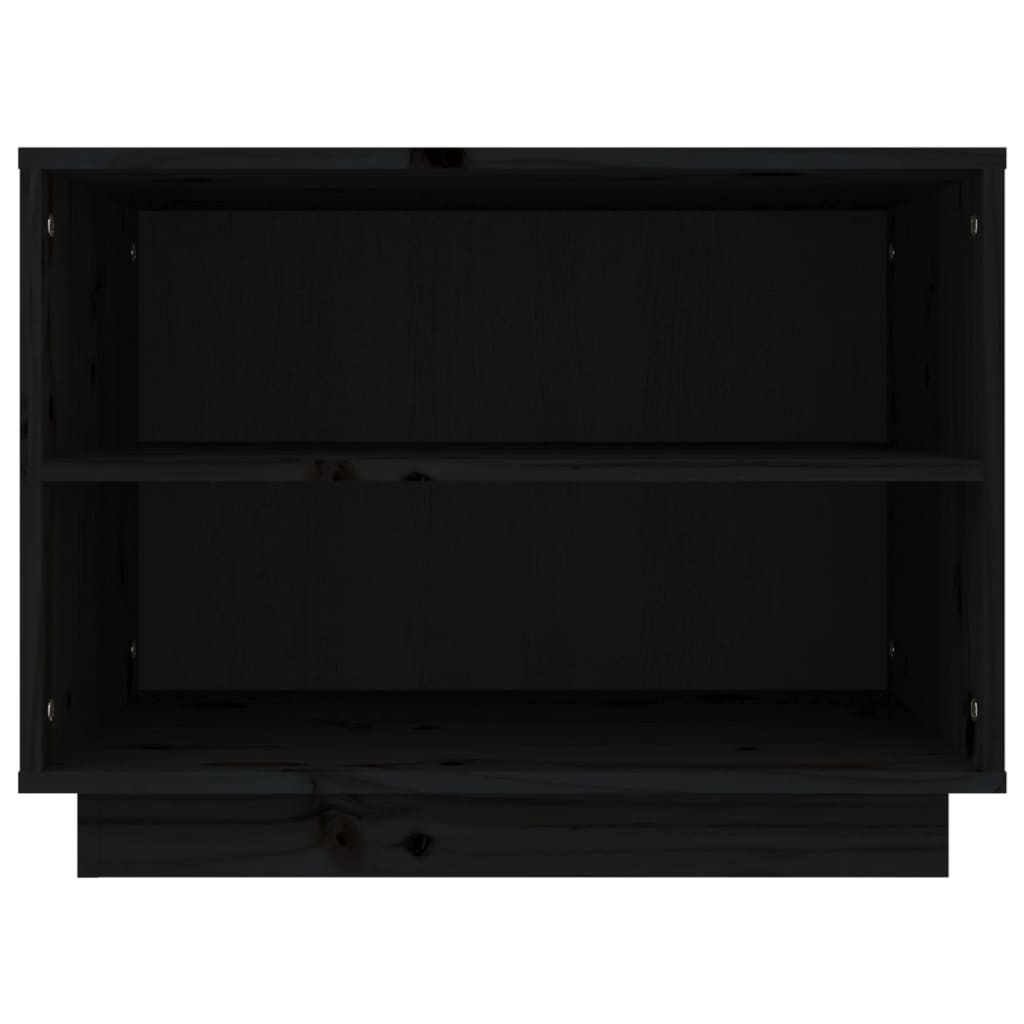 Armoire à chaussures Noir 60x34x45 cm Bois de pin massif - XIOS
