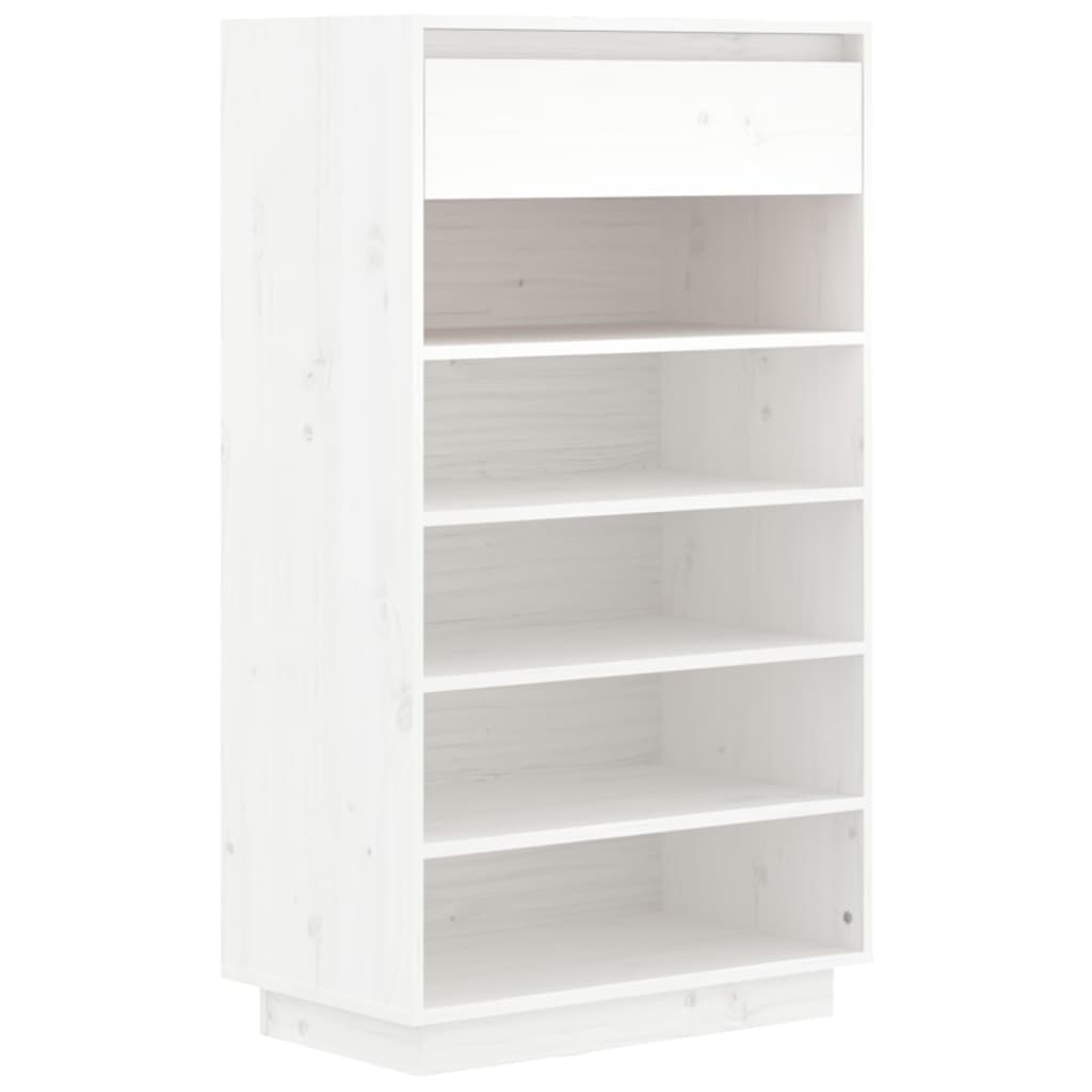 Armoire à chaussures Blanc 60x34x105 cm Bois de pin massif - XIOS