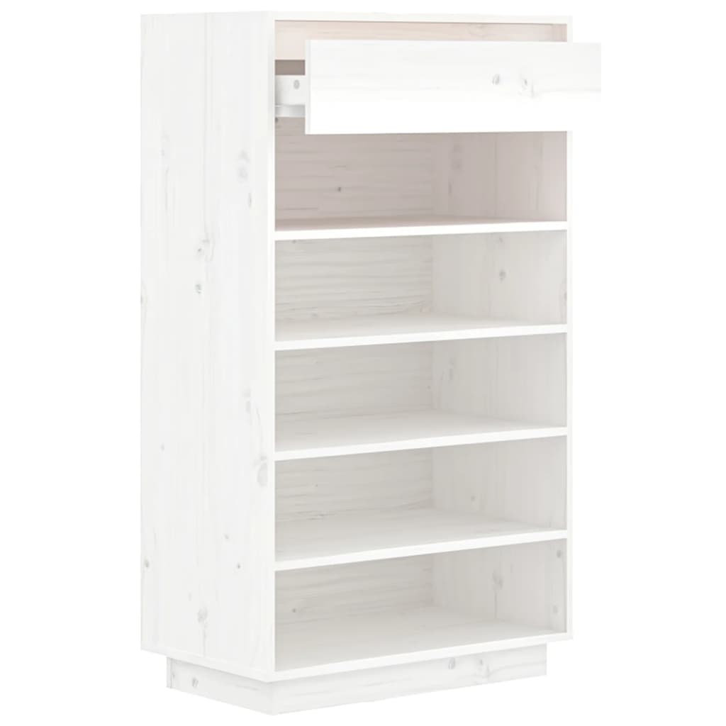 Armoire à chaussures Blanc 60x34x105 cm Bois de pin massif - XIOS