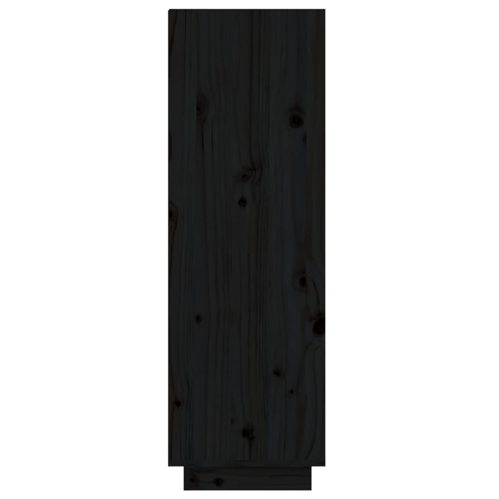 Armoire à chaussures Noir 60x34x105 cm Bois de pin massif - XIOS