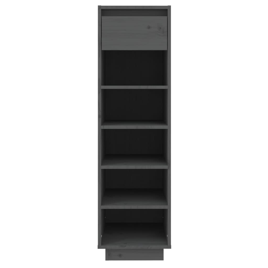 Armoire à chaussures gris 30x34x105 cm bois de pin massif - XIOS