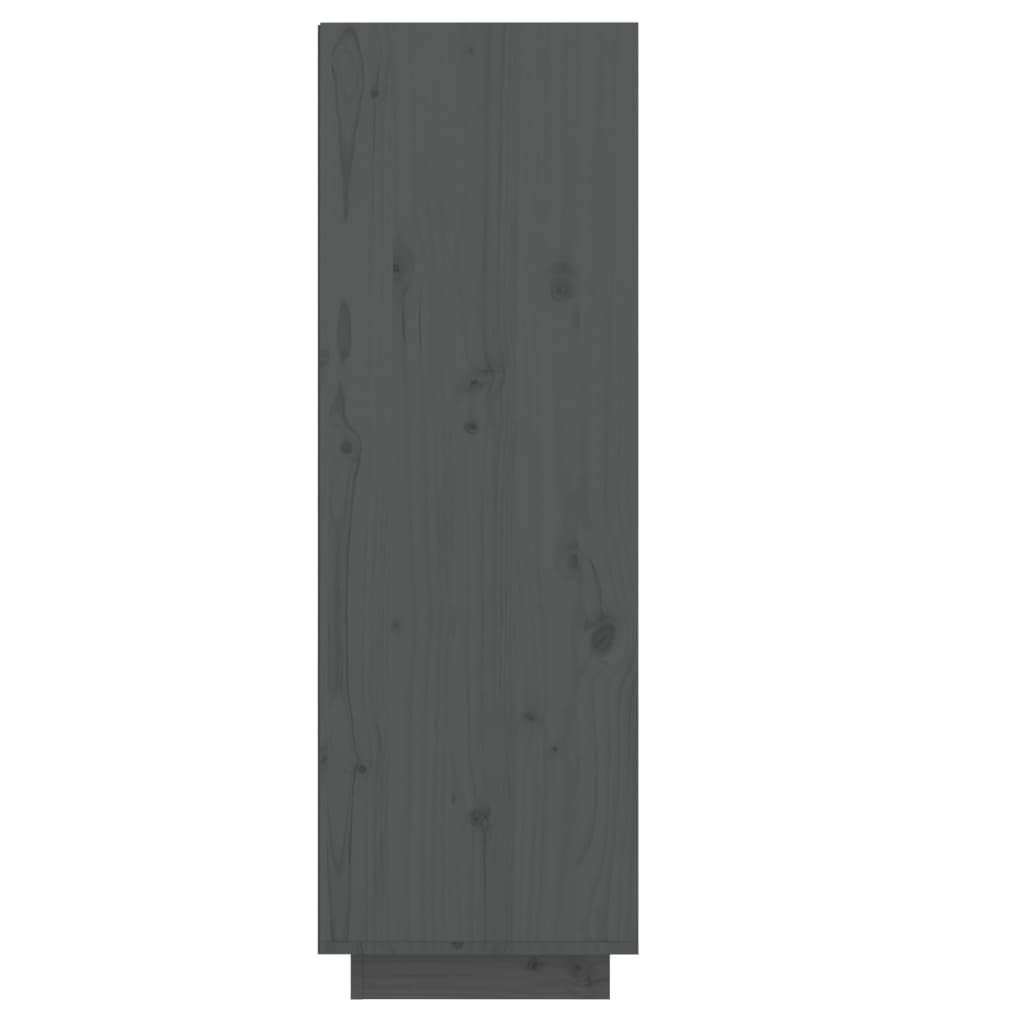 Armoire à chaussures gris 30x34x105 cm bois de pin massif - XIOS
