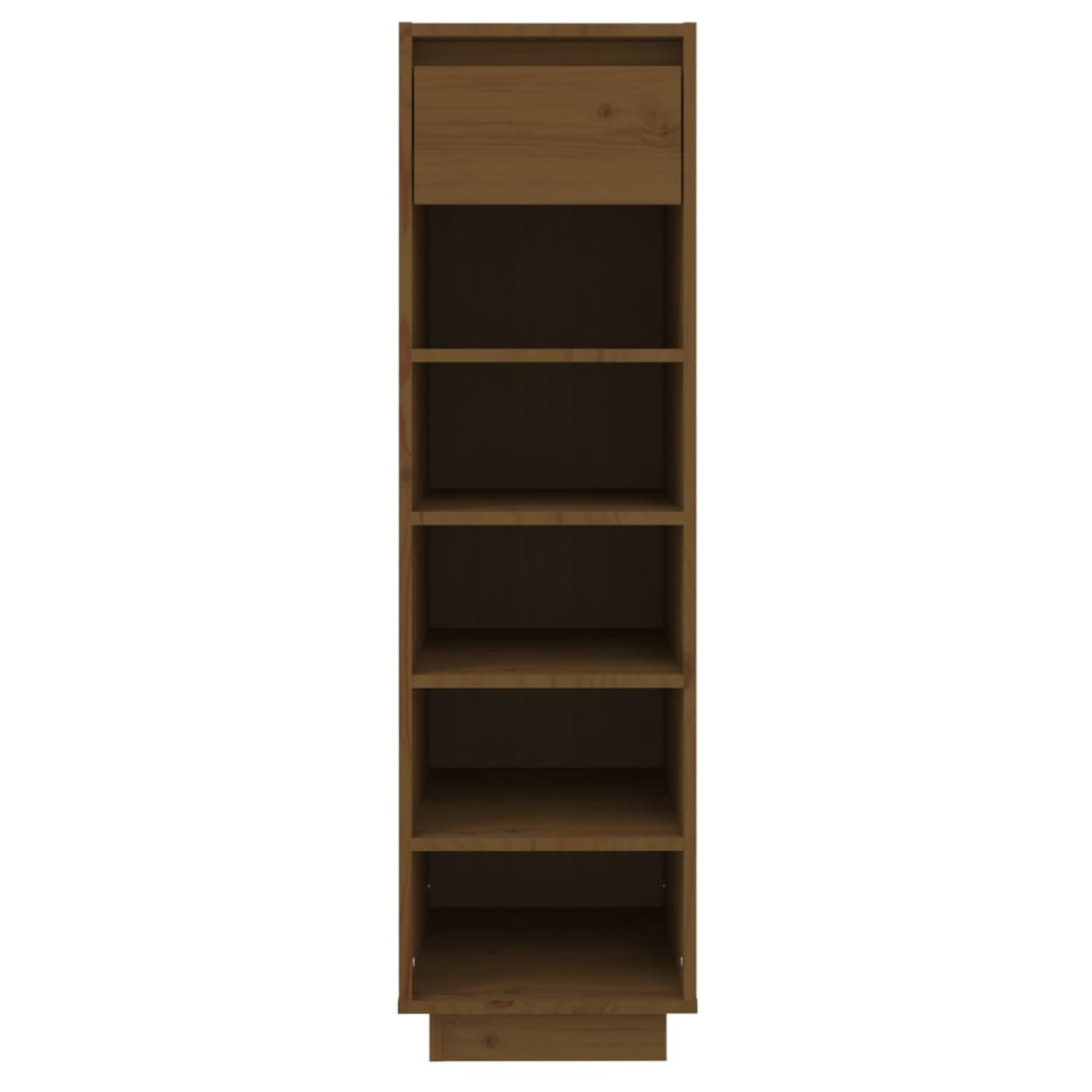 Armoire à chaussures marron miel 30x34x105cm bois de pin massif - XIOS