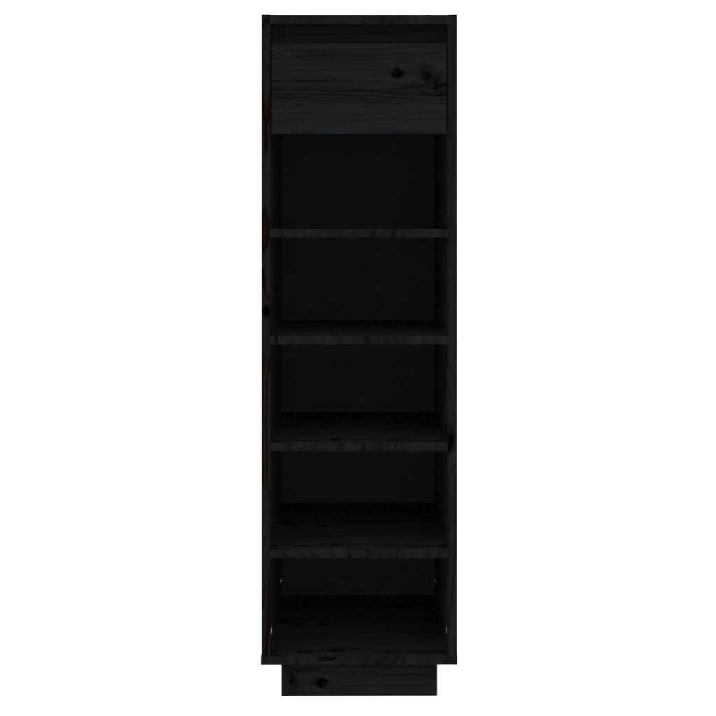 Armoire à chaussures Noir 34x30x105 cm Bois de pin massif - XIOS