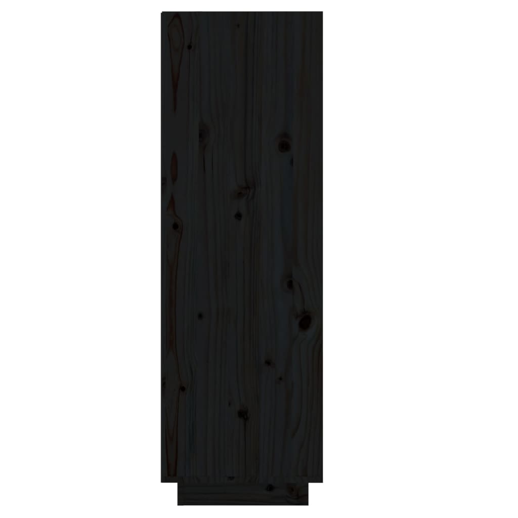 Armoire à chaussures Noir 34x30x105 cm Bois de pin massif - XIOS