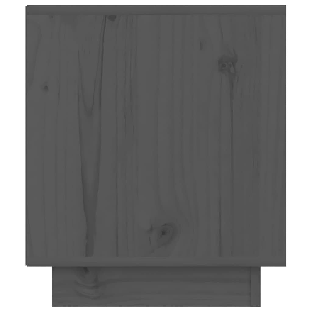 Tables de chevet 2 pcs Gris 40x34x40 cm Bois de pin solide - XIOS