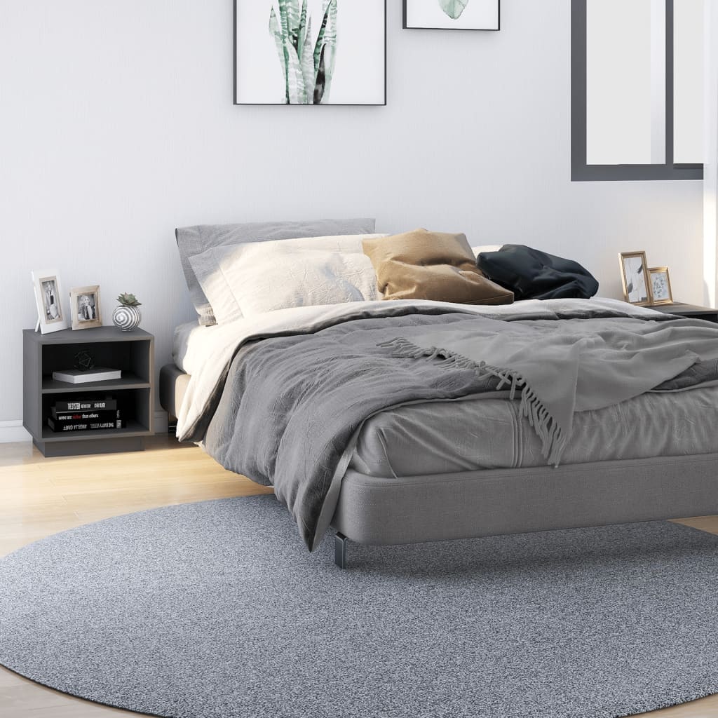 Tables de chevet 2 pcs Gris 40x34x40 cm Bois de pin solide - XIOS