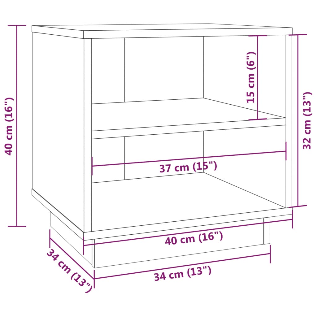 Tables de chevet 2pcs Marron miel 40x34x40cm Bois de pin solide - XIOS