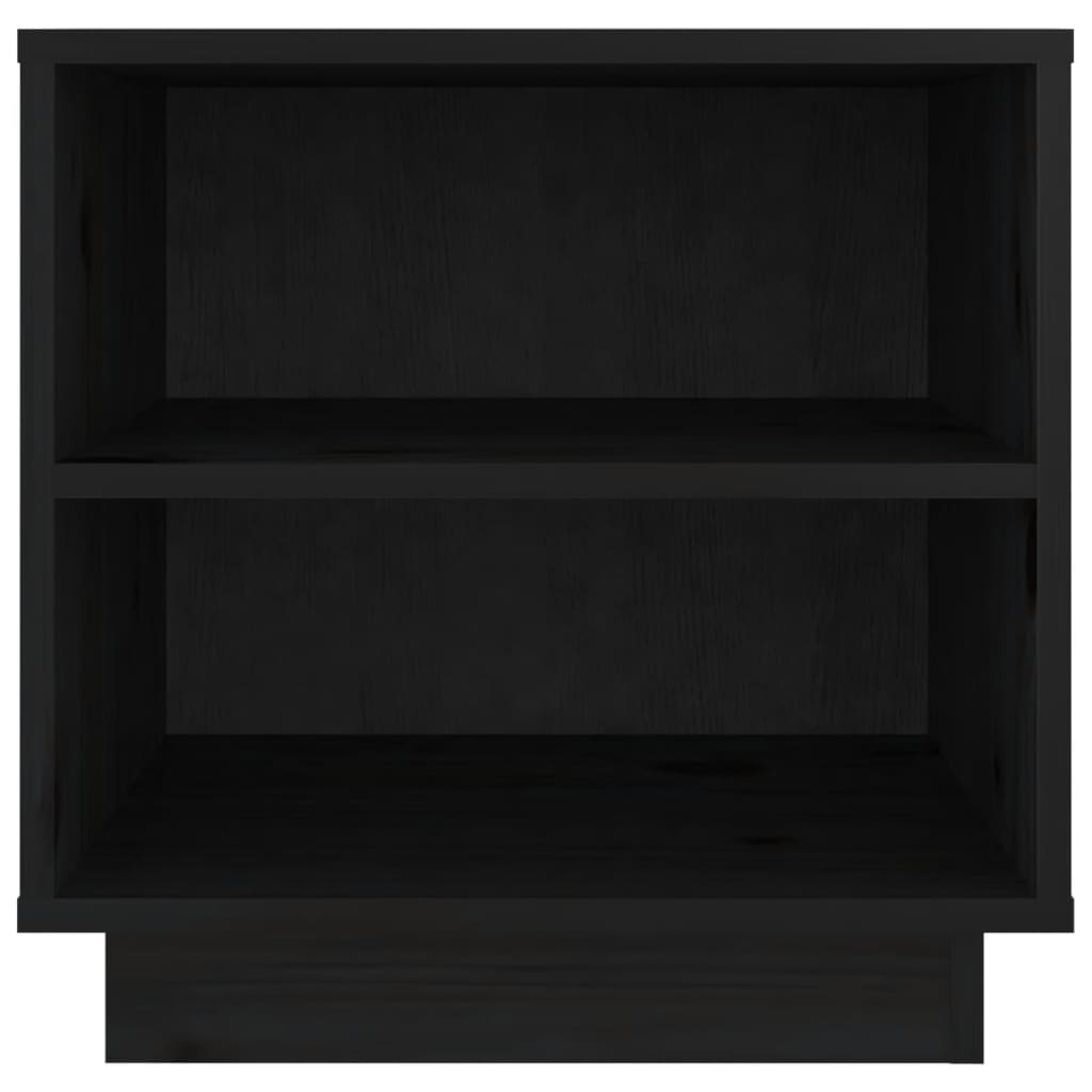 Table de chevet Noir 40x34x40 cm Bois de pin solide - XIOS