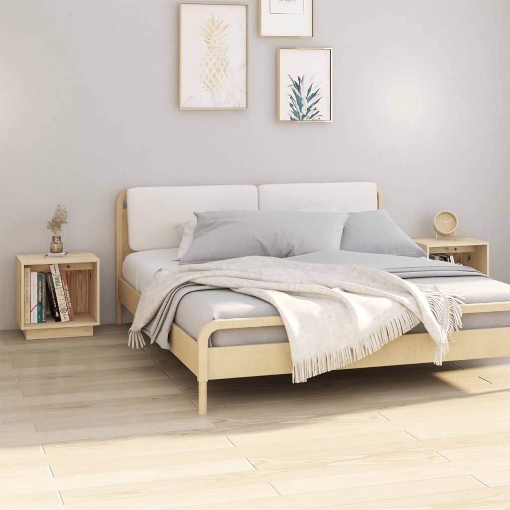 Tables de chevet 2 pcs 40x30x40 cm Bois de pin solide - XIOS
