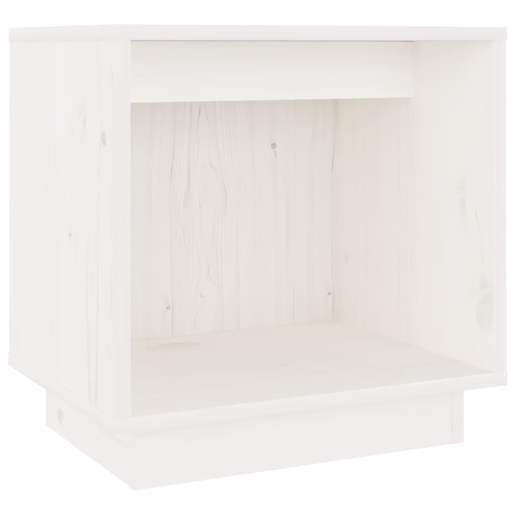 Table de chevet Blanc 40x30x40 cm Bois de pin solide - XIOS