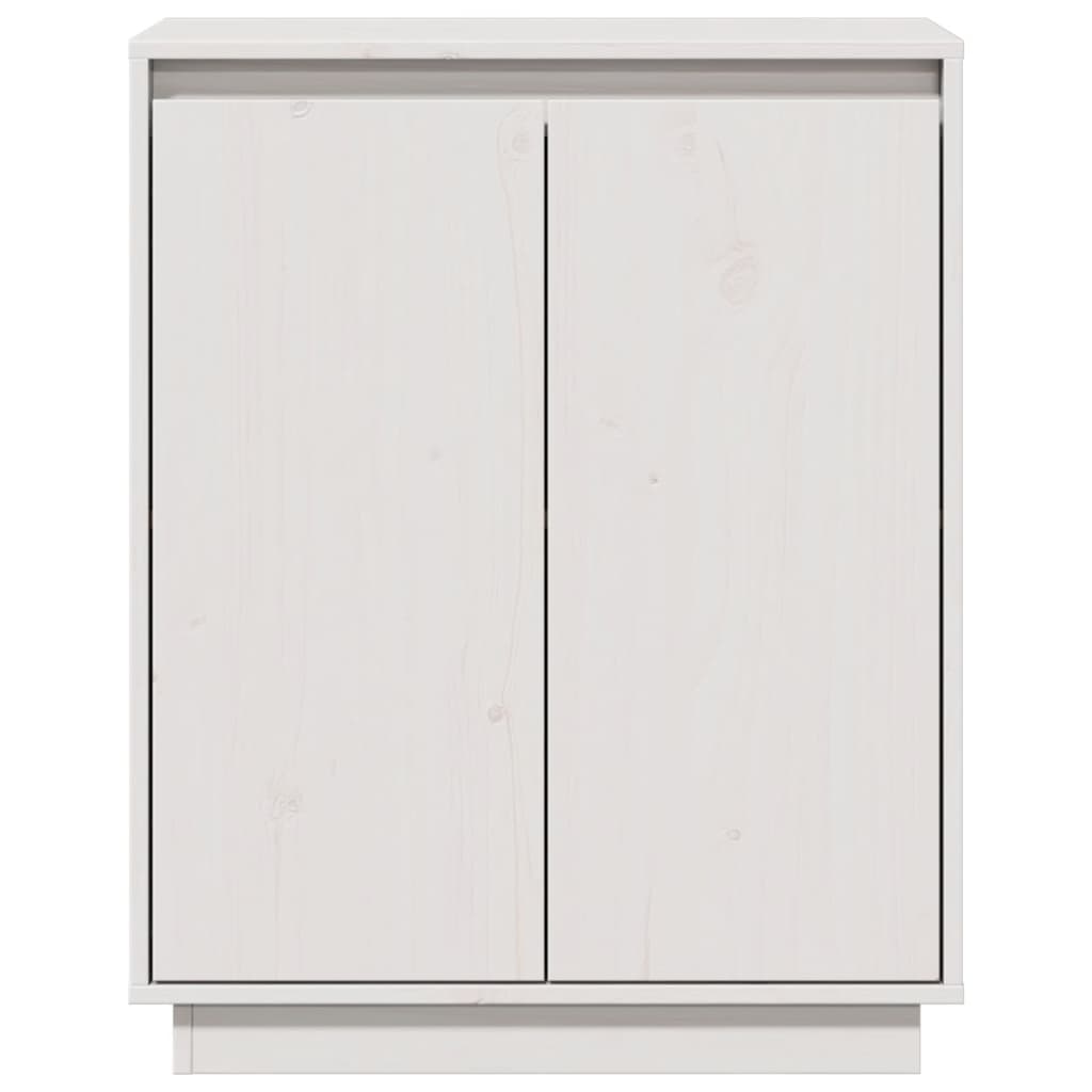 Buffet Blanc 60x34x75 cm Bois massif de pin - XIOS