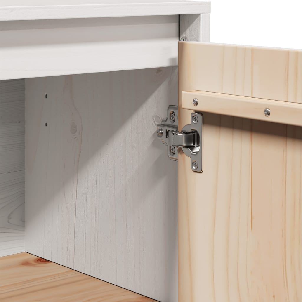 Buffet Blanc 60x34x75 cm Bois massif de pin - XIOS