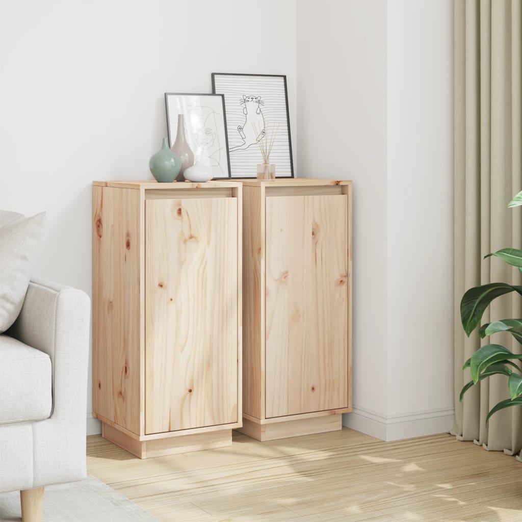 Buffets 2 pcs 31,5x34x75 cm Bois massif de pin - XIOS