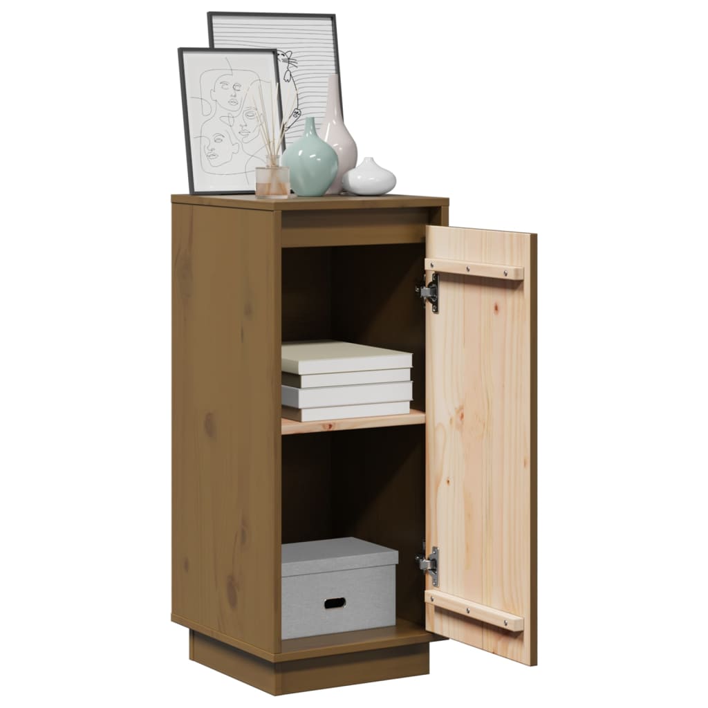 Buffets 2 pcs Marron miel 31,5x34x75 cm Bois massif de pin - XIOS