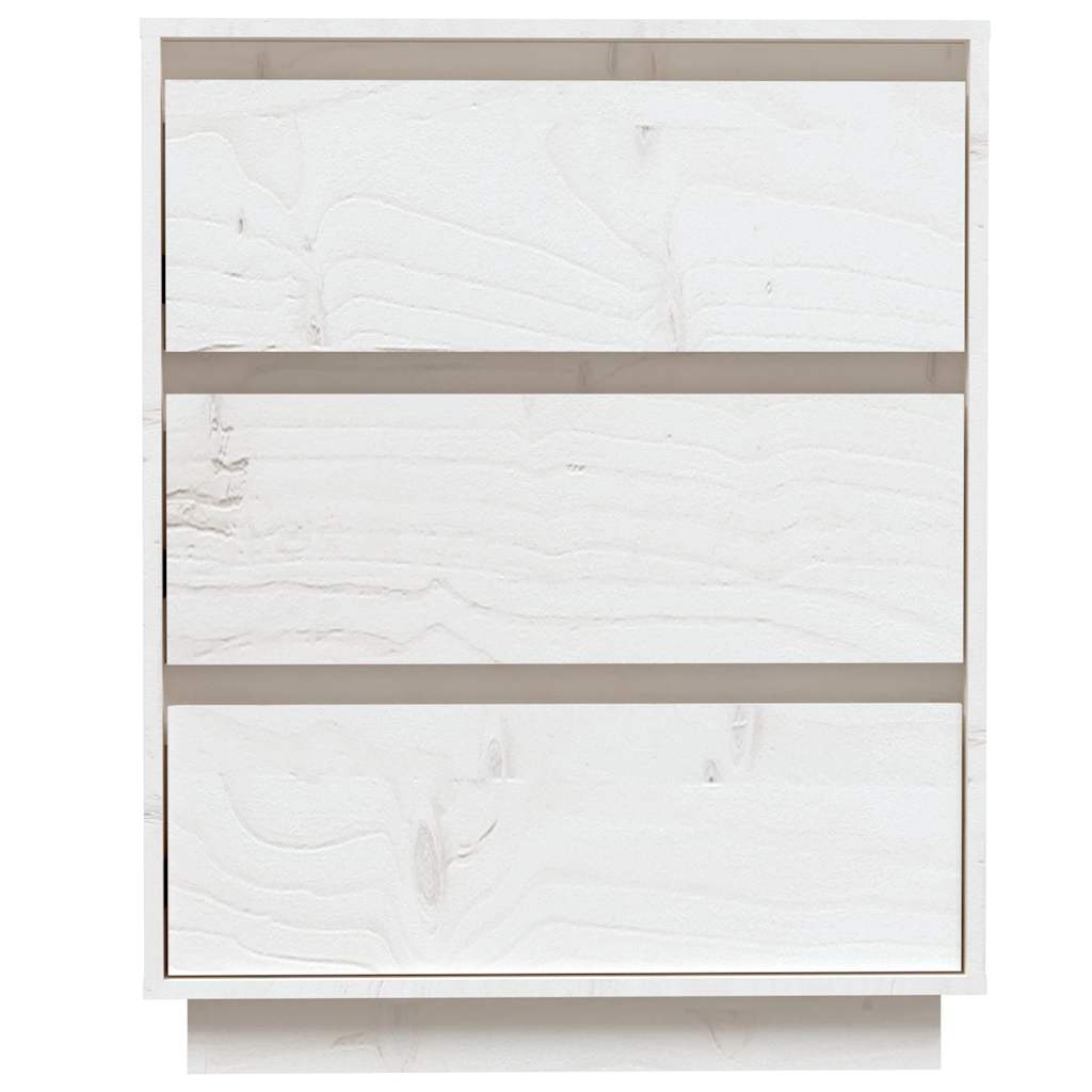 Buffet Blanc 60x34x75 cm Bois massif de pin - XIOS
