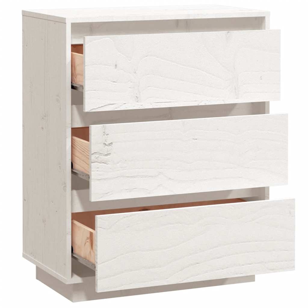 Buffet Blanc 60x34x75 cm Bois massif de pin - XIOS