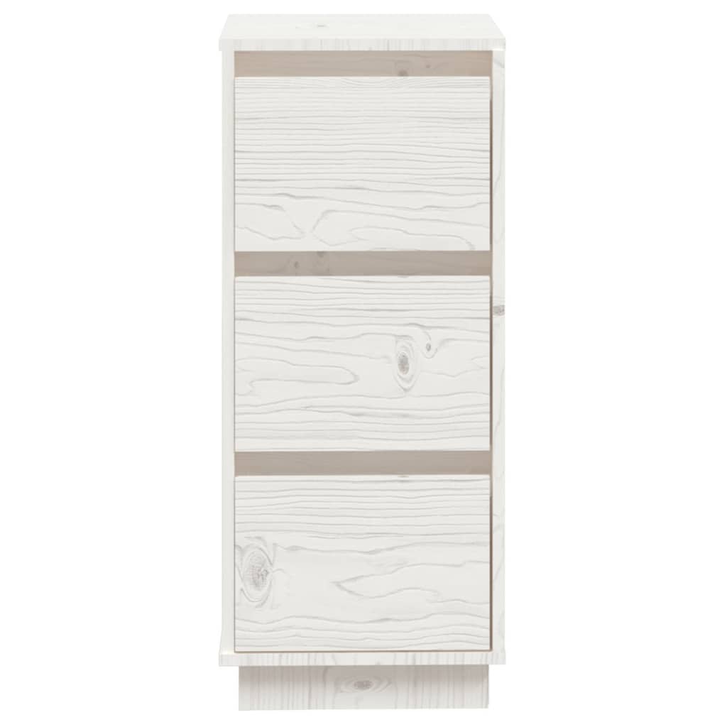 Buffet Blanc 32x34x75 cm Bois massif de pin - XIOS