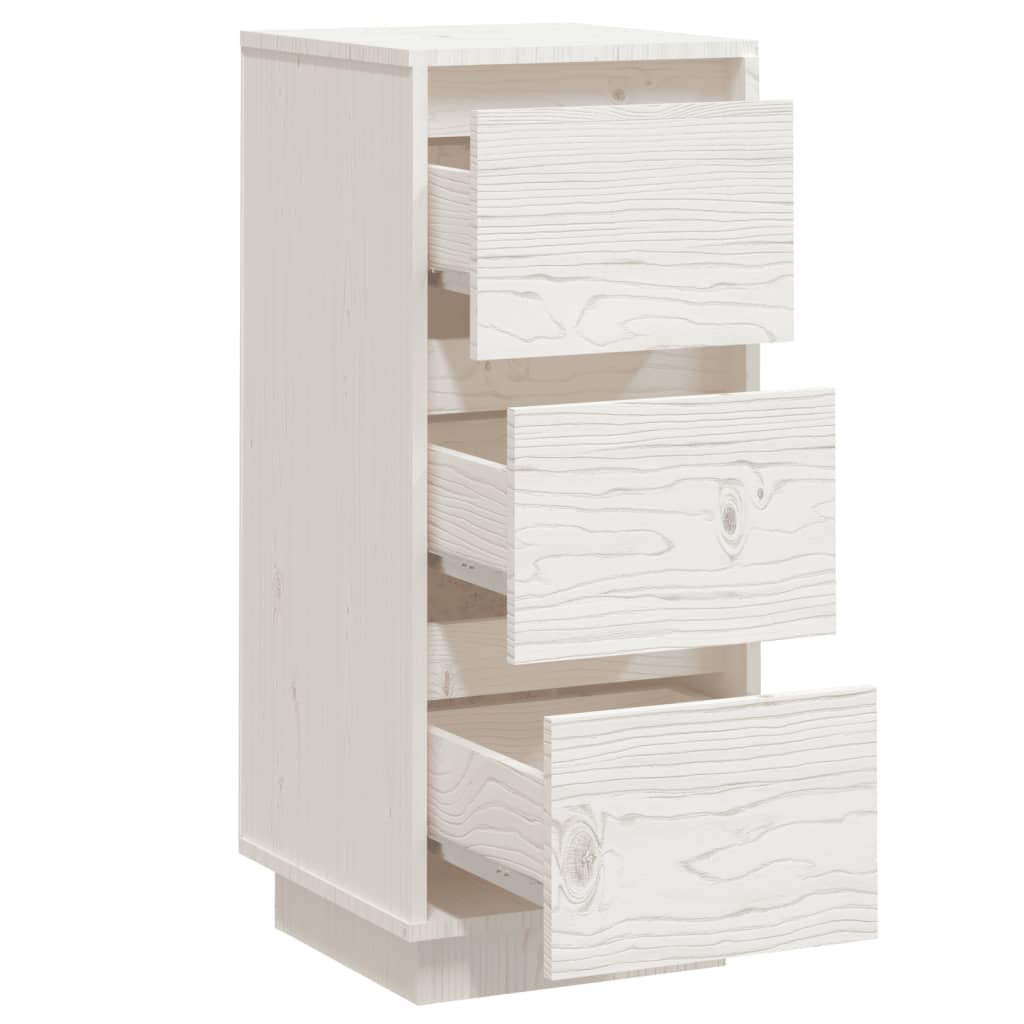 Buffets 2 pcs Blanc 32x34x75 cm Bois massif de pin - XIOS