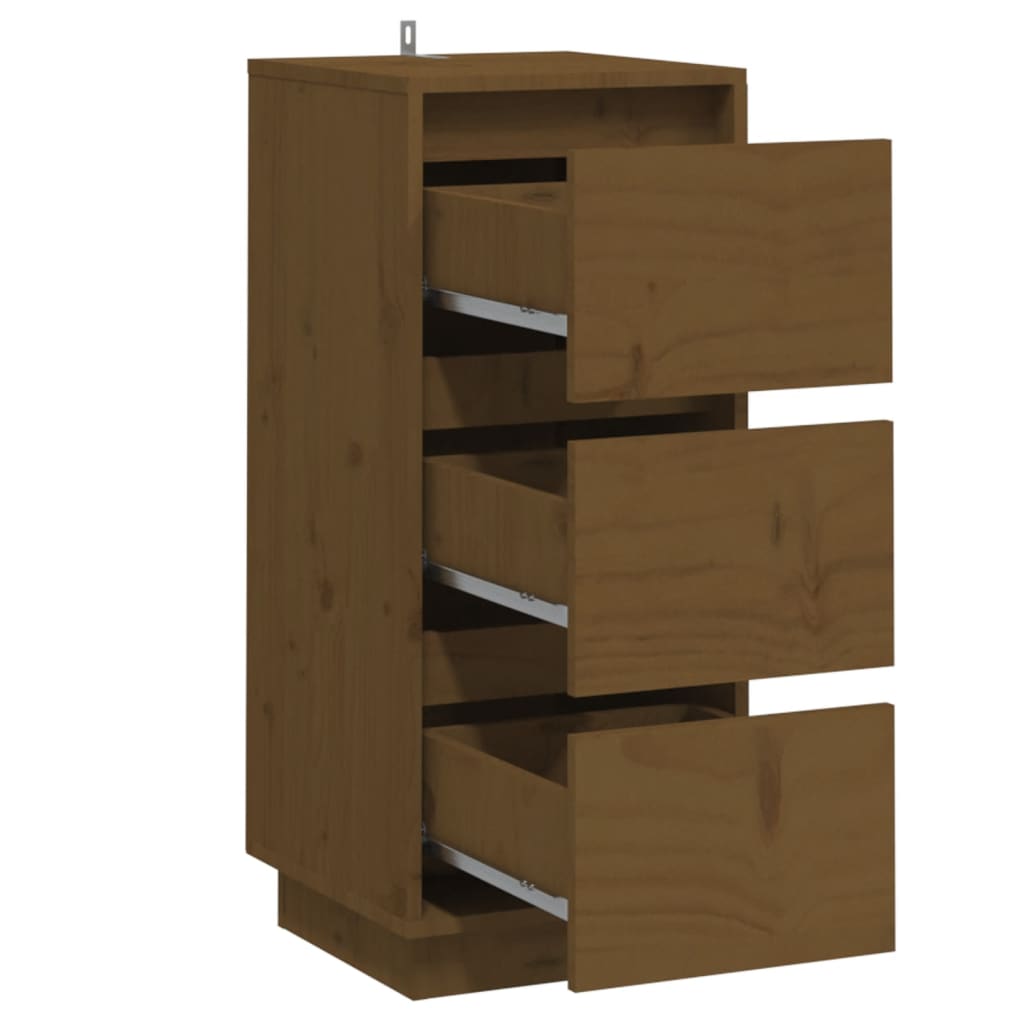 Buffets 2 pcs Marron miel 32x34x75 cm Bois massif de pin - XIOS