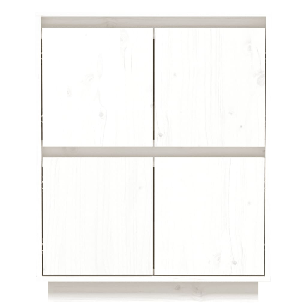Buffet Blanc 60x34x75 cm Bois massif de pin - XIOS