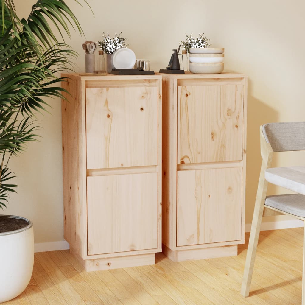 Buffets 2 pcs 31,5x34x75 cm Bois massif de pin - XIOS