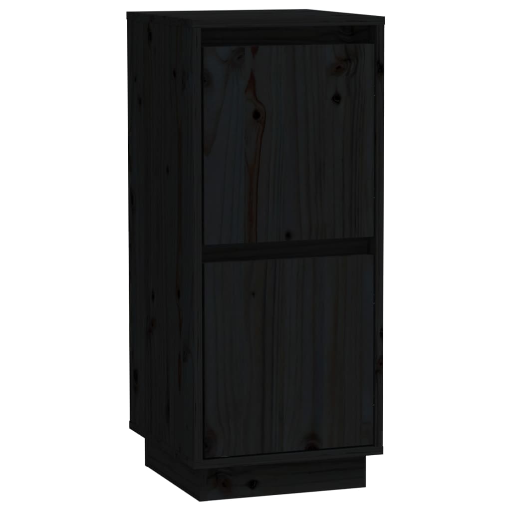 Buffets 2 pcs Noir 31,5x34x75 cm Bois massif de pin - XIOS