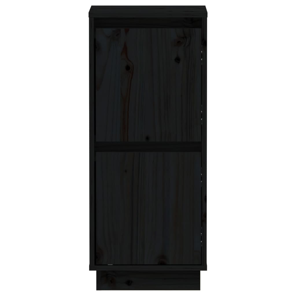 Buffets 2 pcs Noir 31,5x34x75 cm Bois massif de pin - XIOS