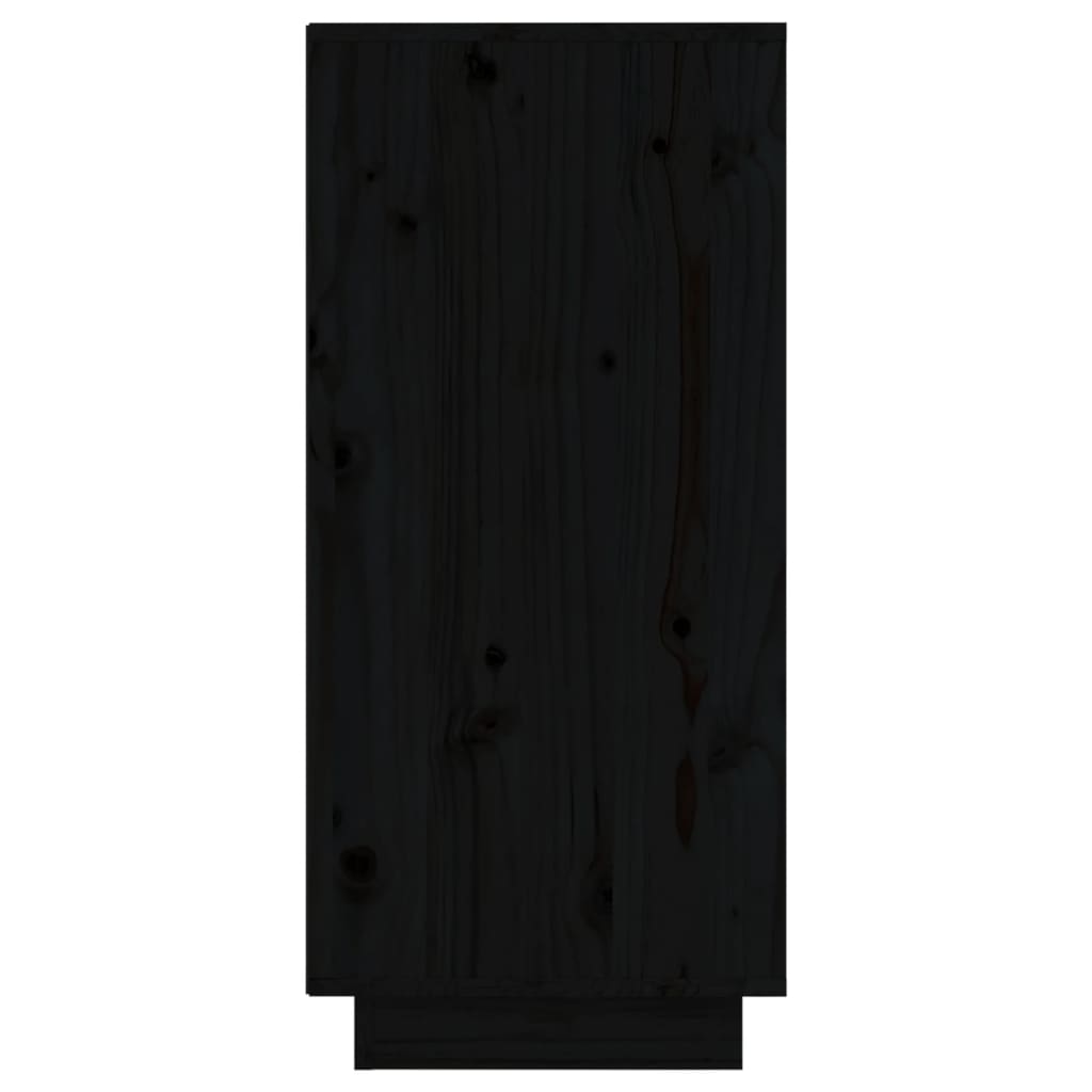 Buffets 2 pcs Noir 31,5x34x75 cm Bois massif de pin - XIOS