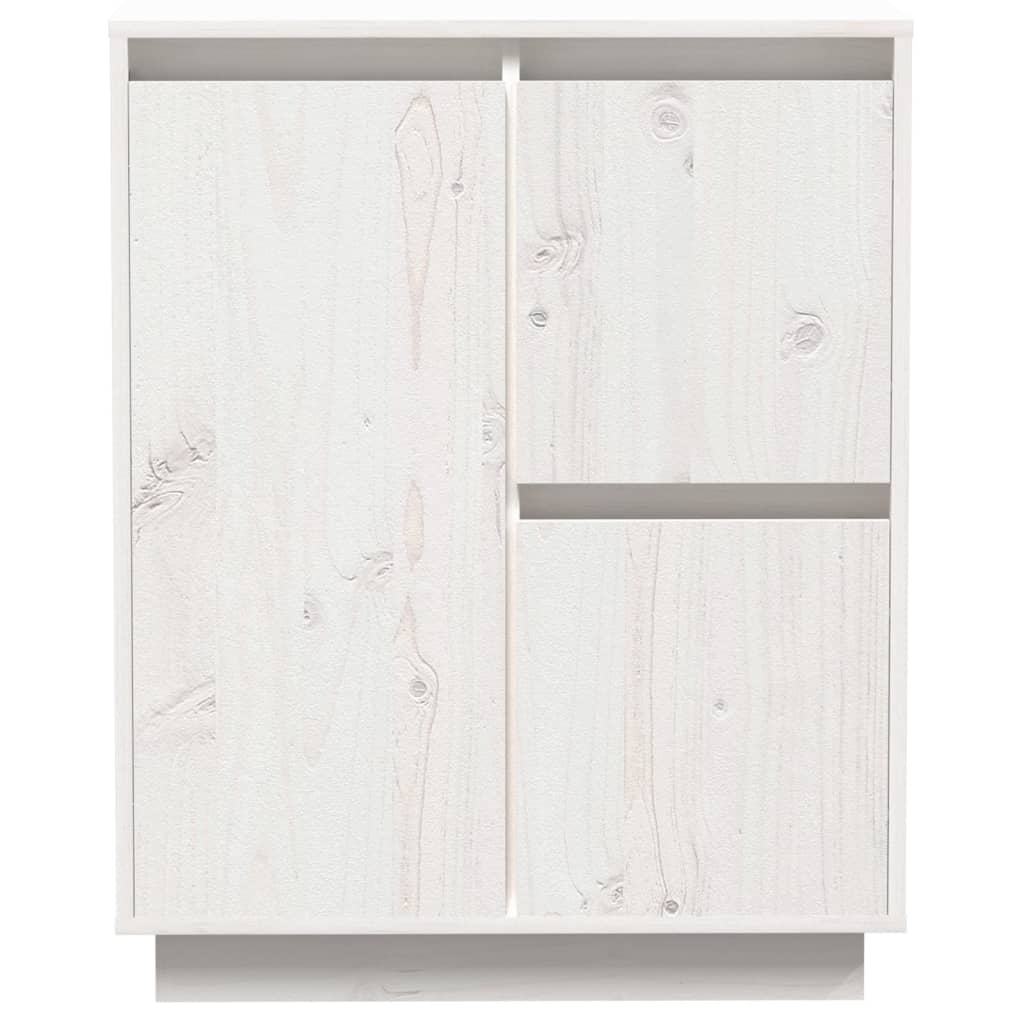 Buffet Blanc 60x34x75 cm Bois massif de pin - XIOS