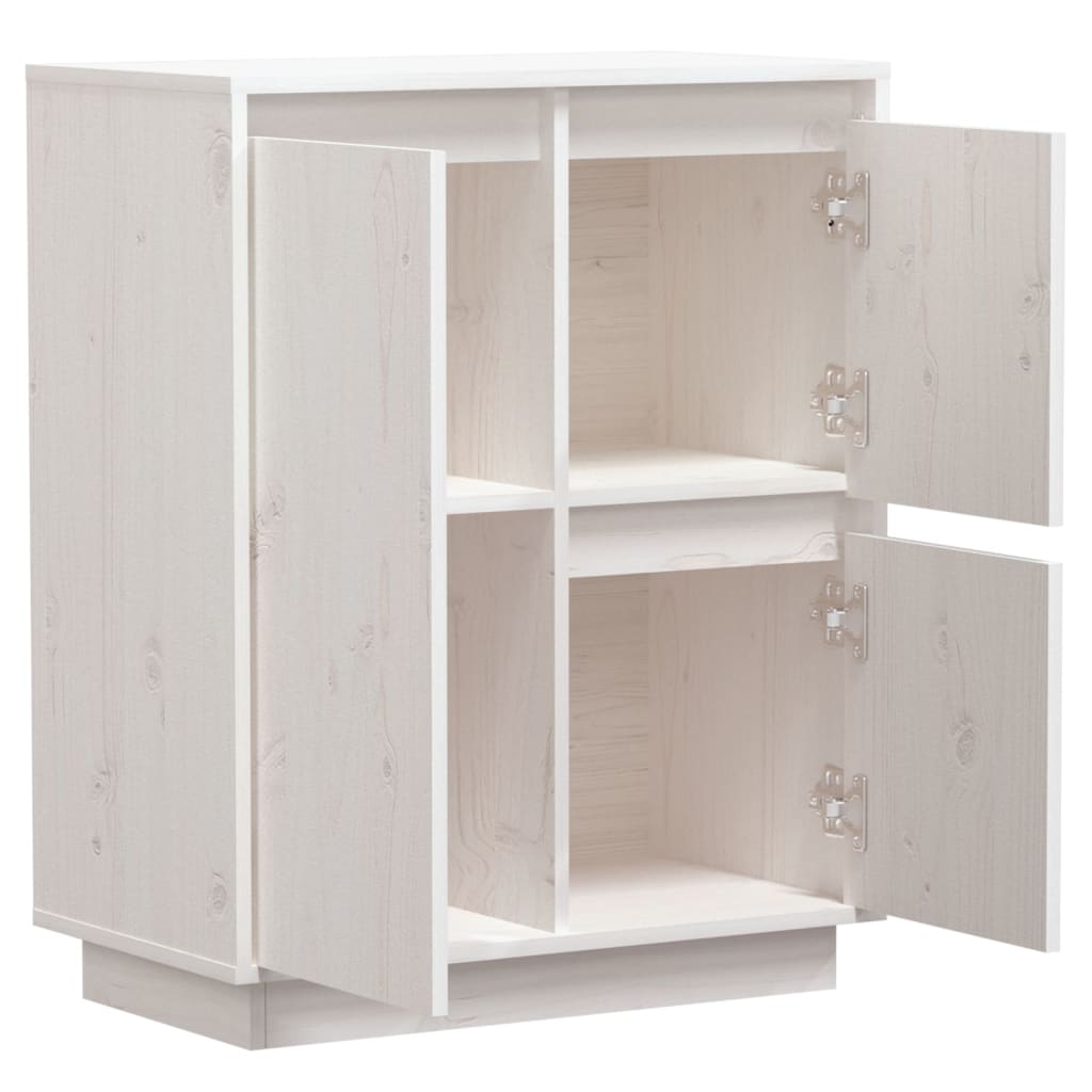 Buffet Blanc 60x34x75 cm Bois massif de pin - XIOS