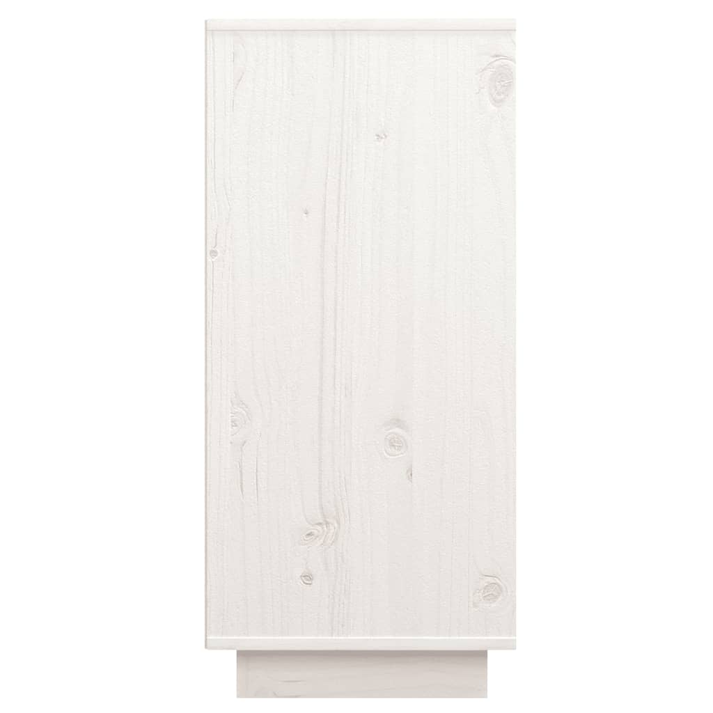 Buffet Blanc 60x34x75 cm Bois massif de pin - XIOS