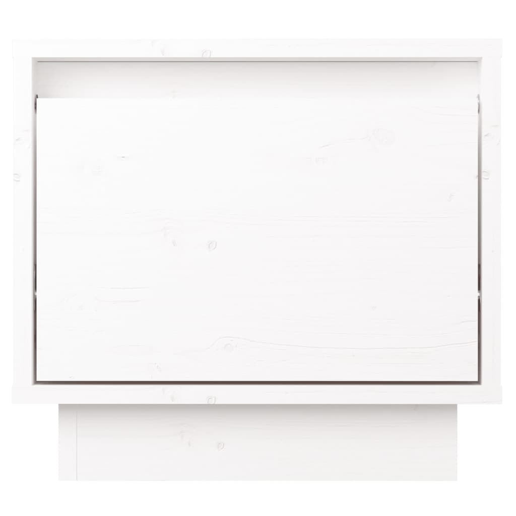 Table de chevet Blanc 35x34x32 cm Bois de pin solide - XIOS