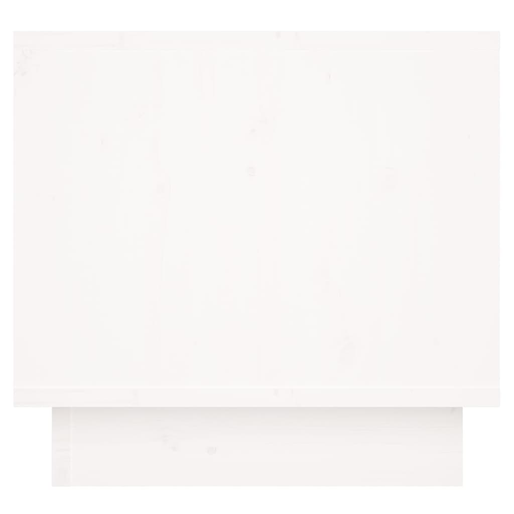 Table de chevet Blanc 35x34x32 cm Bois de pin solide - XIOS