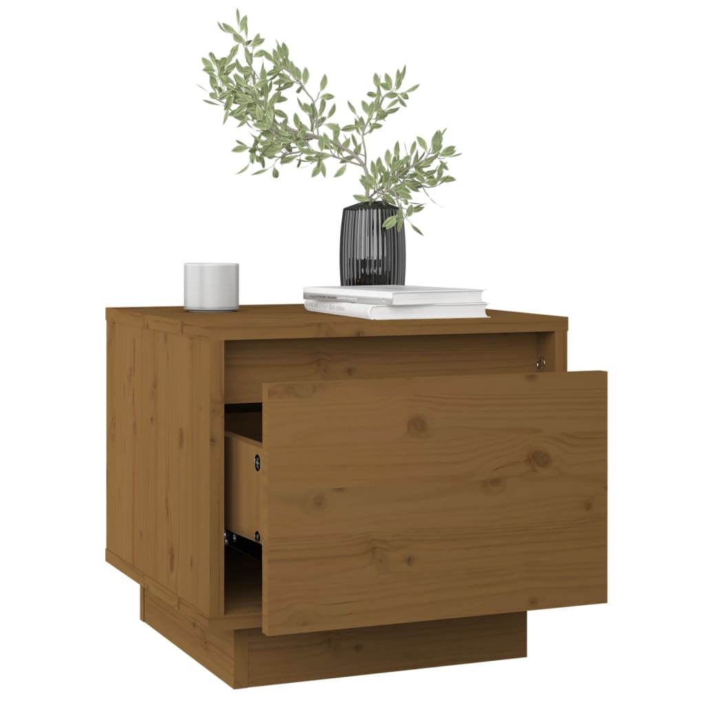 Tables de chevet 2pcs Marron miel 35x34x32cm Bois de pin solide - XIOS