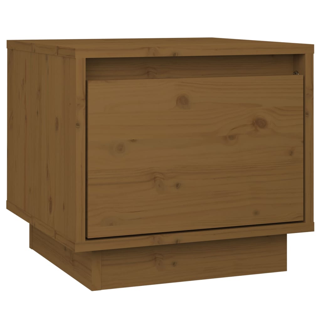 Tables de chevet 2pcs Marron miel 35x34x32cm Bois de pin solide - XIOS