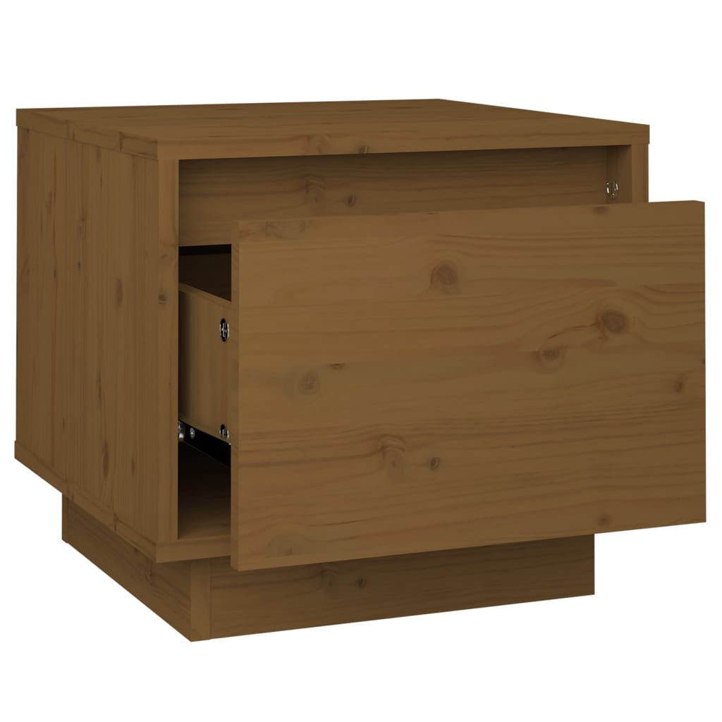 Tables de chevet 2pcs Marron miel 35x34x32cm Bois de pin solide - XIOS