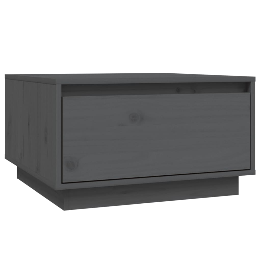 Table basse Gris 55x56x32 cm Bois massif de pin - XIOS